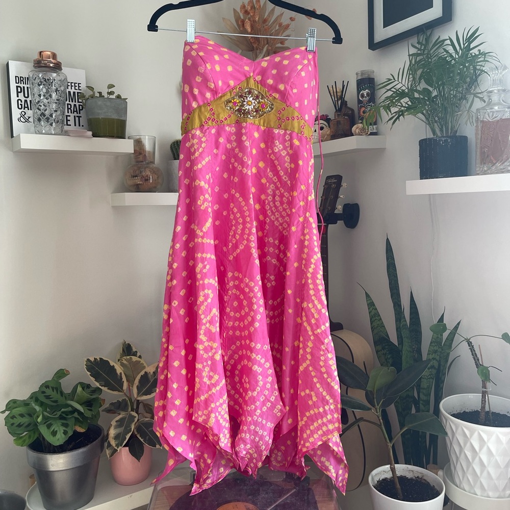Sue Wong Silk Beaded Fairycore Dress